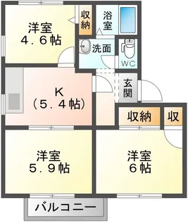 グランビア庄内【2階】の間取り