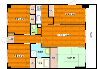 リヴィエール八番館【6階】の間取り