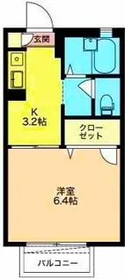 ソレイユ江原【1階】の間取り