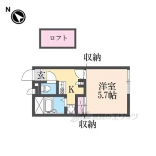 レオパレスみやび【1階】の間取り