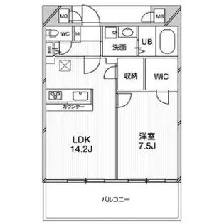 ルクレ阿波座レジデンス【12階】の間取り