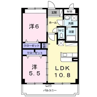 マンション グレースコート【3階】の間取り