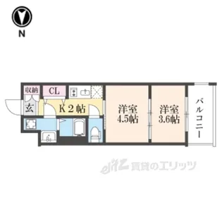 レシオス京都嵯峨野【3階】の間取り