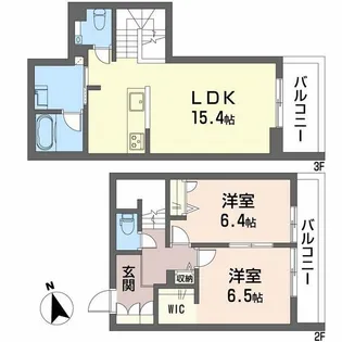 シャーメゾン ラ テラ【2階】の間取り