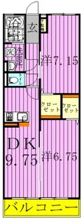 リバーパーク【1階】の間取り