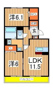 カシータ2【1階】の間取り