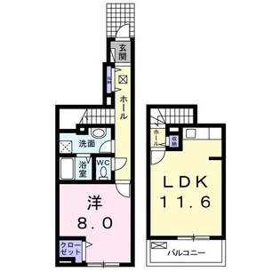 ハイ アヴェニールII【1階】の間取り