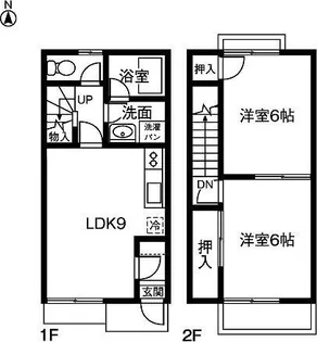 DUPLEX国王100Bの間取り