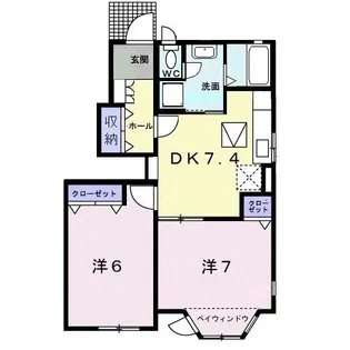 ツインセリエスA【1階】の間取り