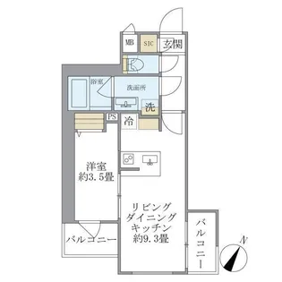 コンポジット渋谷初台【1階】の間取り