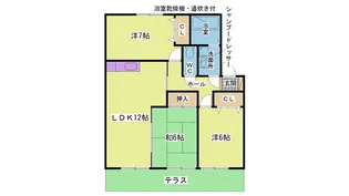 ヒルグレイス【1階】の間取り
