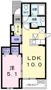 メゾン八王子 I【1階】の間取り
