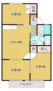 ファミール竜田【2階】の間取り