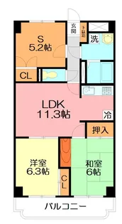 サニーヴィラ金子【1階】の間取り