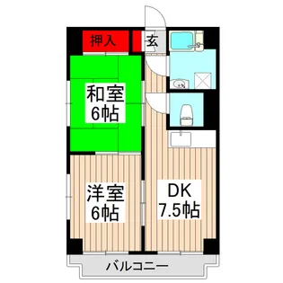 ライオンズマンション赤塚【4階】の間取り