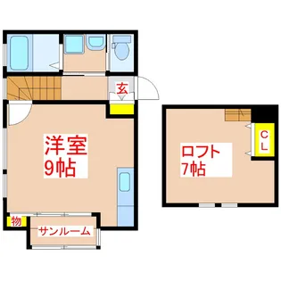 フェリスタ荒田【1階】の間取り