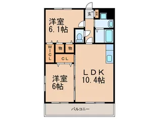 メゾンドボヌール【1階】の間取り