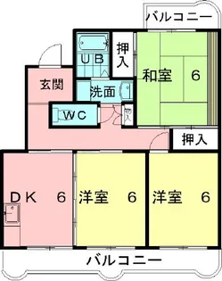 グランヴェール伏見III【2階】の間取り