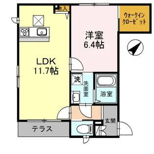 HEARTY S ENT C棟【1階】の間取り