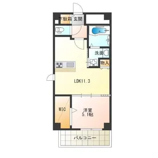 メゾンドール天下茶屋I【4階】の間取り
