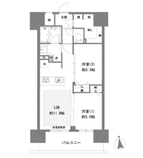 ラグゼナ八王子横山町【3階】の間取り