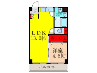コーポ岸部【2階】の間取り