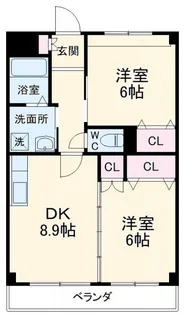 クレール文教【2階】の間取り