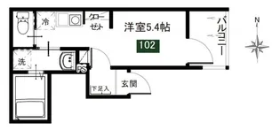 メルディア扇大橋【1階】の間取り