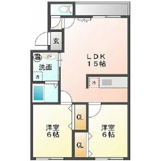 Mハイツ日の出2【3階】の間取り