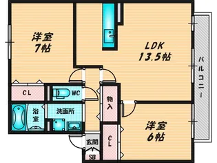 イナガーデン【1階】の間取り