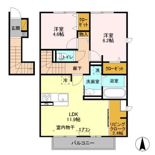 フェリス酒井根 I【2階】の間取り