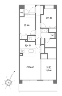 アソシエール溝の口【9階】の間取り
