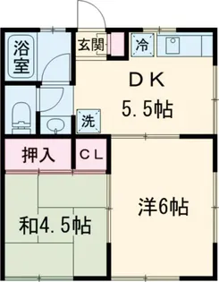 大橋ハイツ【1階】の間取り