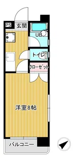 ユニテック九品寺【3階】の間取り