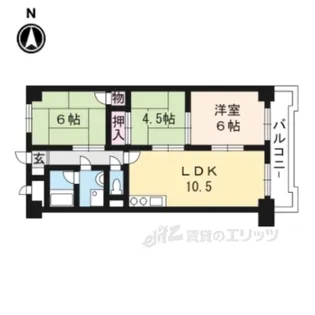 シャトルハルタ【3階】の間取り