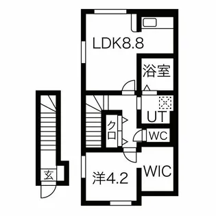 ネオスカイ東山形【2階】の間取り