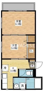 リバーフィールド川原【4階】の間取り