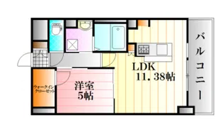 ラ・ロゼ ド ローブ中筋【3階】の間取り