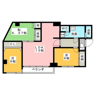 クレスポ【4階】の間取り