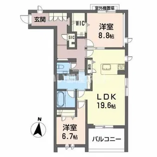 エスポワ ルミエール【3階】の間取り