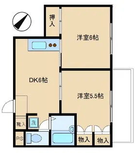 大橋第一ハイム【3階】の間取り