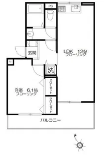 プラシード【1階】の間取り