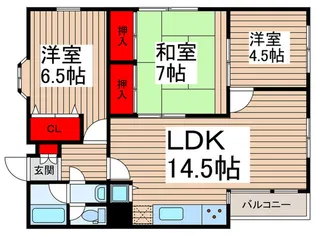 YKヒルズ三鷹【5階】の間取り