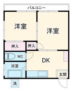 西河コーポ【2階】の間取り