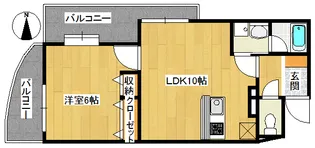 シャンブレ元住吉III【4階】の間取り