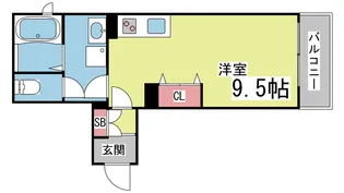 シャーメゾンユニ六甲【3階】の間取り