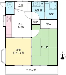 第2サンハイツ成田【1階】の間取り