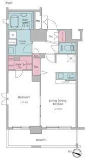 レジディア神田東【11階】の間取り