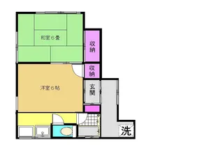 朋信ハイツ【2階】の間取り