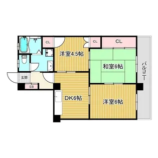 星陵台マンション【3階】の間取り
